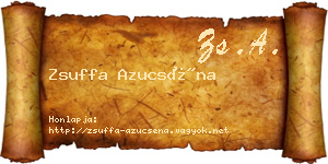 Zsuffa Azucséna névjegykártya